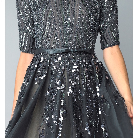 Basix | Black Label Silk Sequin Cocktail Dress 2 - Picture 3 of 13